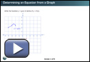 This play button opens Determining an Equation from a Graph.