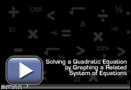 This is a play button for Solving a Quadratic Equation by Graphing a Related System of Equations.
