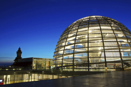 This is a photo of the Reichstag dome in Berlin, Germany.