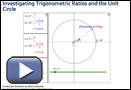 This is a play button that opens Investigating Trigonometric Ratios and the Unit Circle.