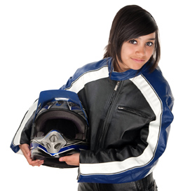This photo is of a female race car driver.