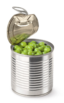 This is a photo of a can of peas.