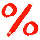 This is a percent symbol.