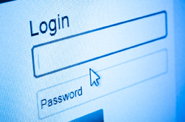 This image is off a login page on a computer. A space is provided for the login and password to be typed. 